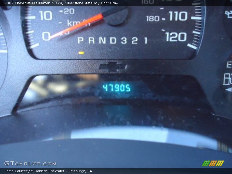 Silverstone Metallic / Light Gray 2007 Chevrolet TrailBlazer LS 4x4