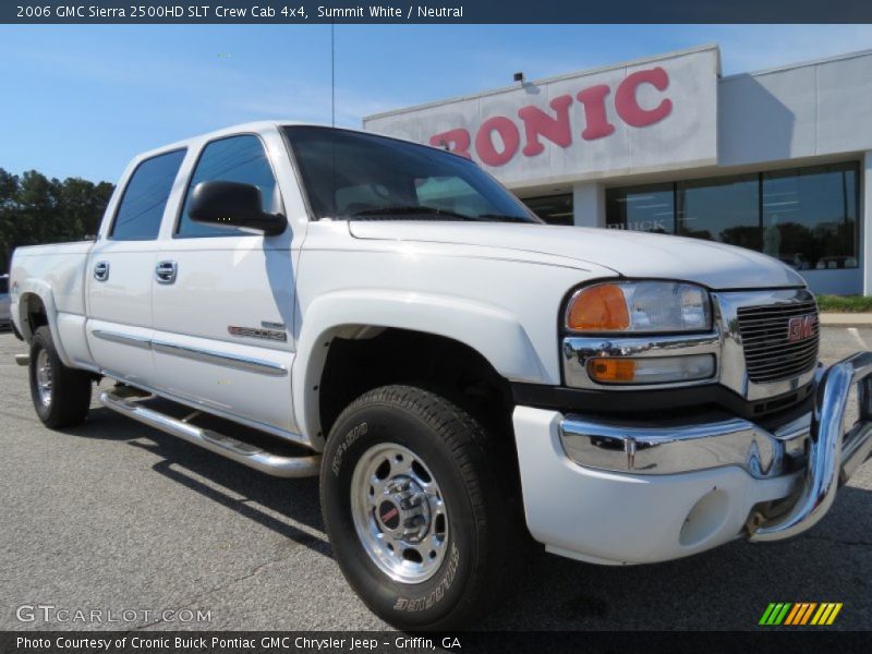 Summit White / Neutral 2006 GMC Sierra 2500HD SLT Crew Cab 4x4