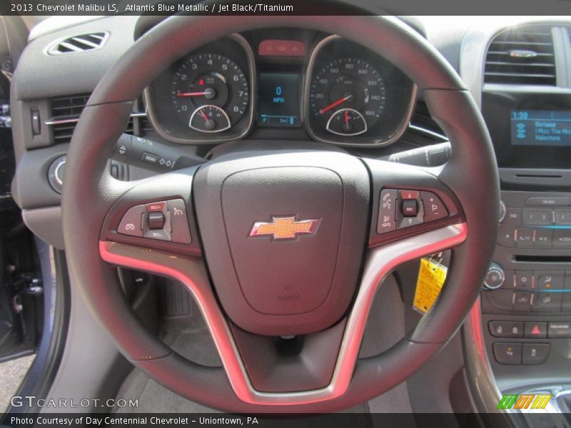 Atlantis Blue Metallic / Jet Black/Titanium 2013 Chevrolet Malibu LS