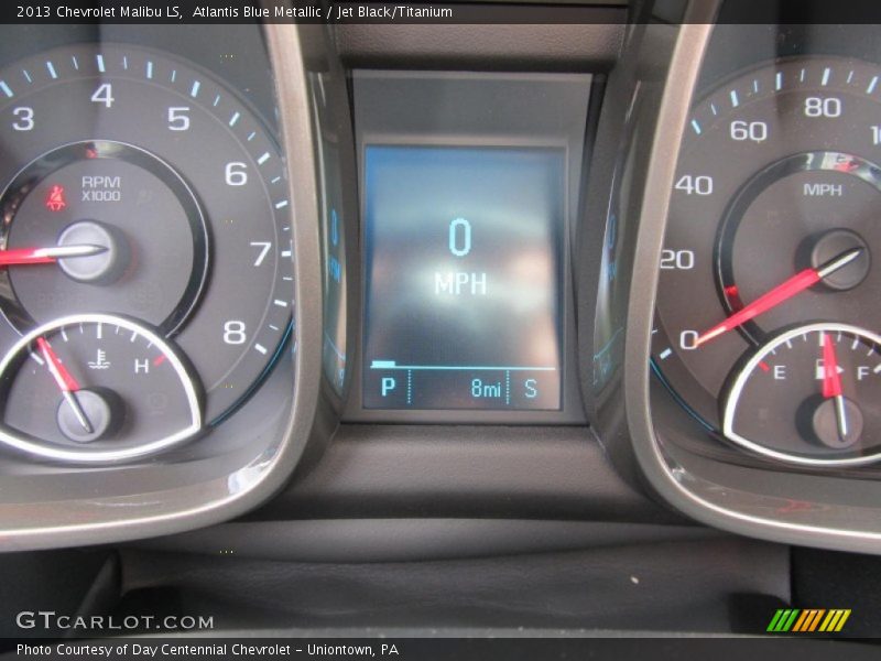 Atlantis Blue Metallic / Jet Black/Titanium 2013 Chevrolet Malibu LS