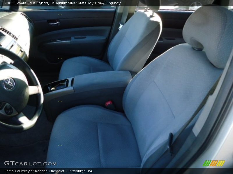Millenium Silver Metallic / Gray/Burgundy 2005 Toyota Prius Hybrid