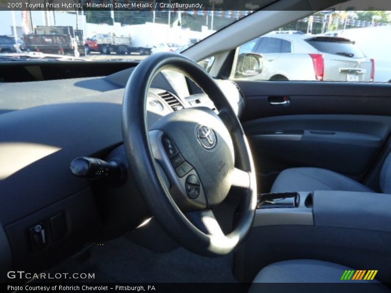 Millenium Silver Metallic / Gray/Burgundy 2005 Toyota Prius Hybrid