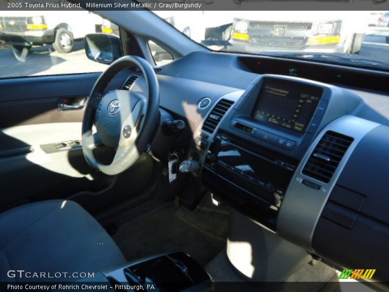 Millenium Silver Metallic / Gray/Burgundy 2005 Toyota Prius Hybrid