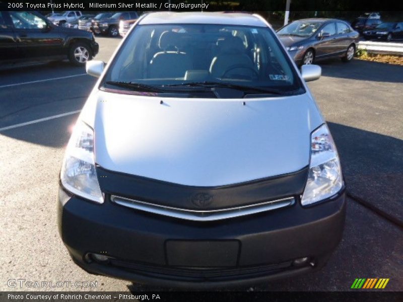 Millenium Silver Metallic / Gray/Burgundy 2005 Toyota Prius Hybrid