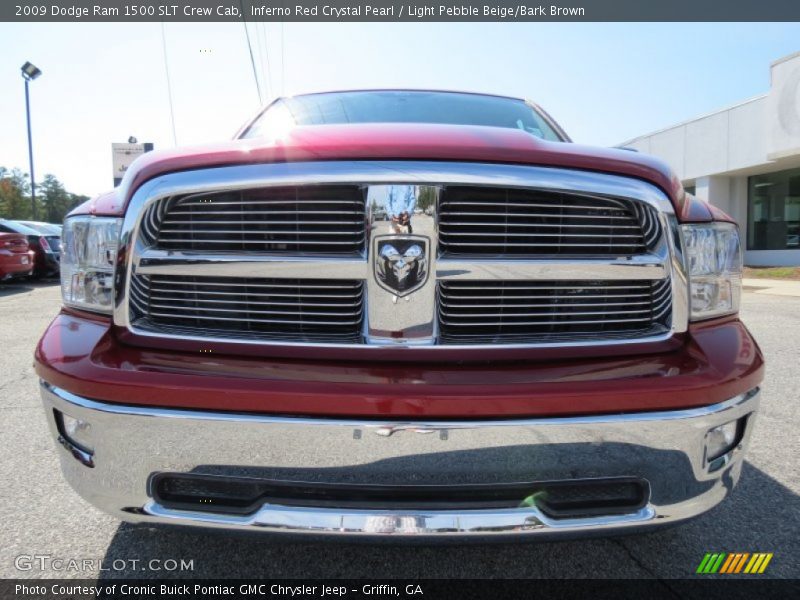 Inferno Red Crystal Pearl / Light Pebble Beige/Bark Brown 2009 Dodge Ram 1500 SLT Crew Cab