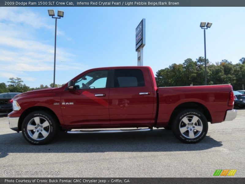 Inferno Red Crystal Pearl / Light Pebble Beige/Bark Brown 2009 Dodge Ram 1500 SLT Crew Cab