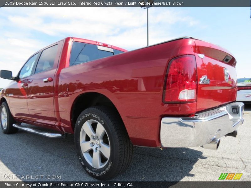 Inferno Red Crystal Pearl / Light Pebble Beige/Bark Brown 2009 Dodge Ram 1500 SLT Crew Cab