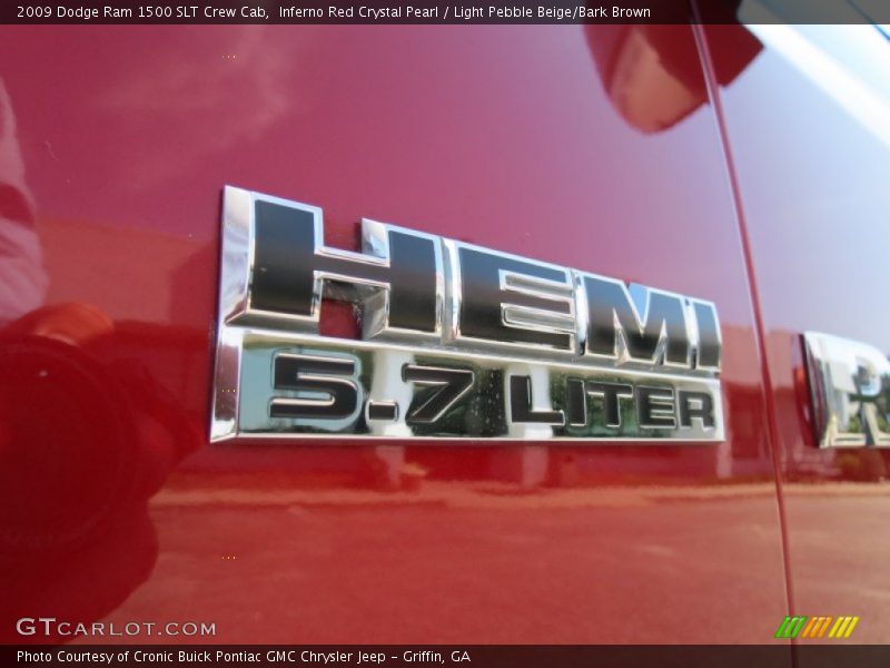 Inferno Red Crystal Pearl / Light Pebble Beige/Bark Brown 2009 Dodge Ram 1500 SLT Crew Cab