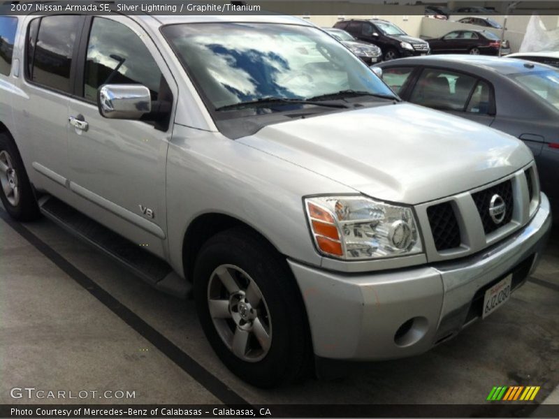 Silver Lightning / Graphite/Titanium 2007 Nissan Armada SE