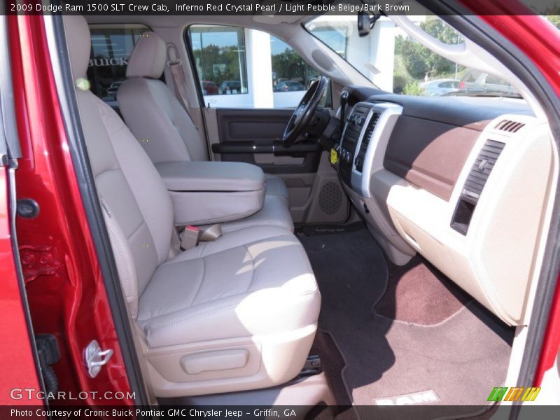 Inferno Red Crystal Pearl / Light Pebble Beige/Bark Brown 2009 Dodge Ram 1500 SLT Crew Cab