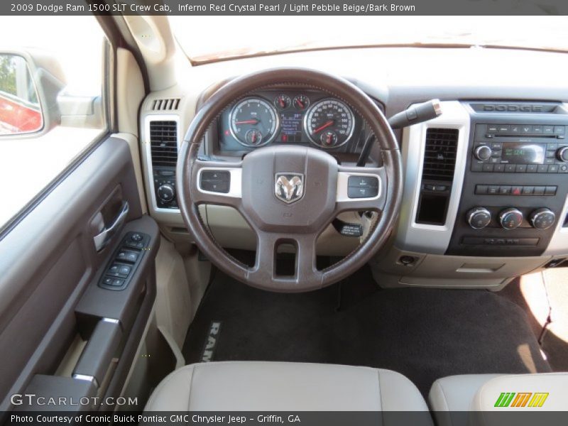 Inferno Red Crystal Pearl / Light Pebble Beige/Bark Brown 2009 Dodge Ram 1500 SLT Crew Cab
