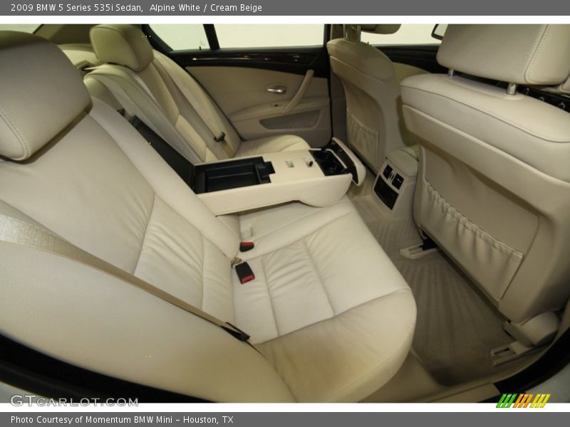 Alpine White / Cream Beige 2009 BMW 5 Series 535i Sedan