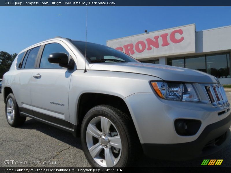 Bright Silver Metallic / Dark Slate Gray 2012 Jeep Compass Sport