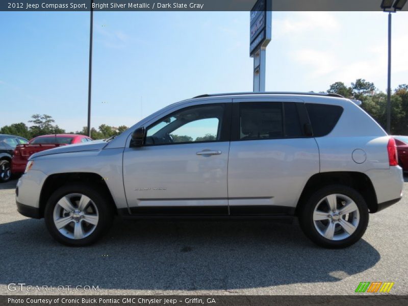 Bright Silver Metallic / Dark Slate Gray 2012 Jeep Compass Sport