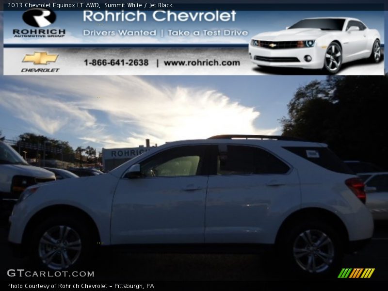 Summit White / Jet Black 2013 Chevrolet Equinox LT AWD