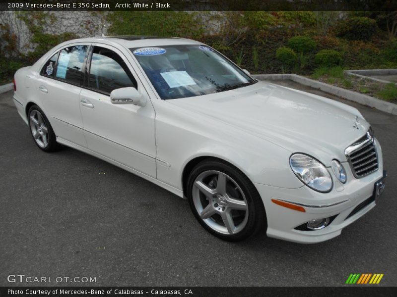 Arctic White / Black 2009 Mercedes-Benz E 350 Sedan