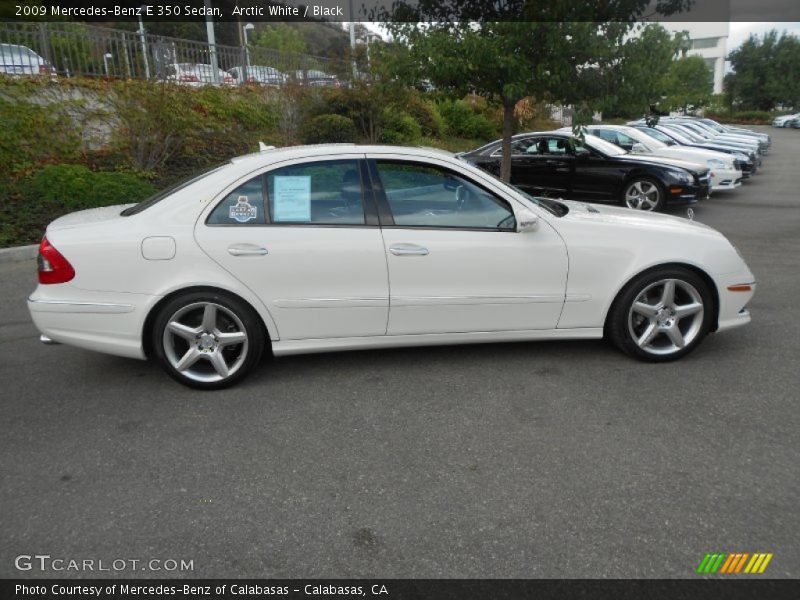 Arctic White / Black 2009 Mercedes-Benz E 350 Sedan