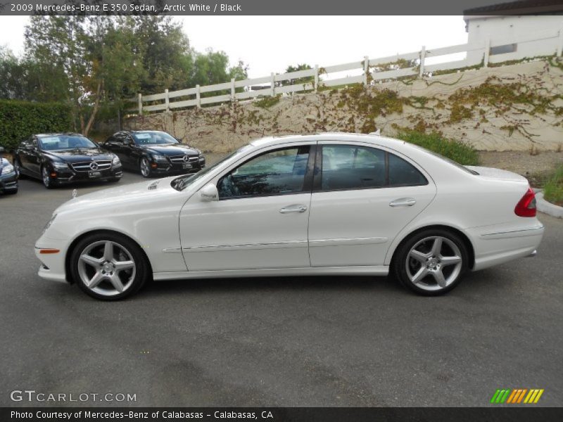 Arctic White / Black 2009 Mercedes-Benz E 350 Sedan