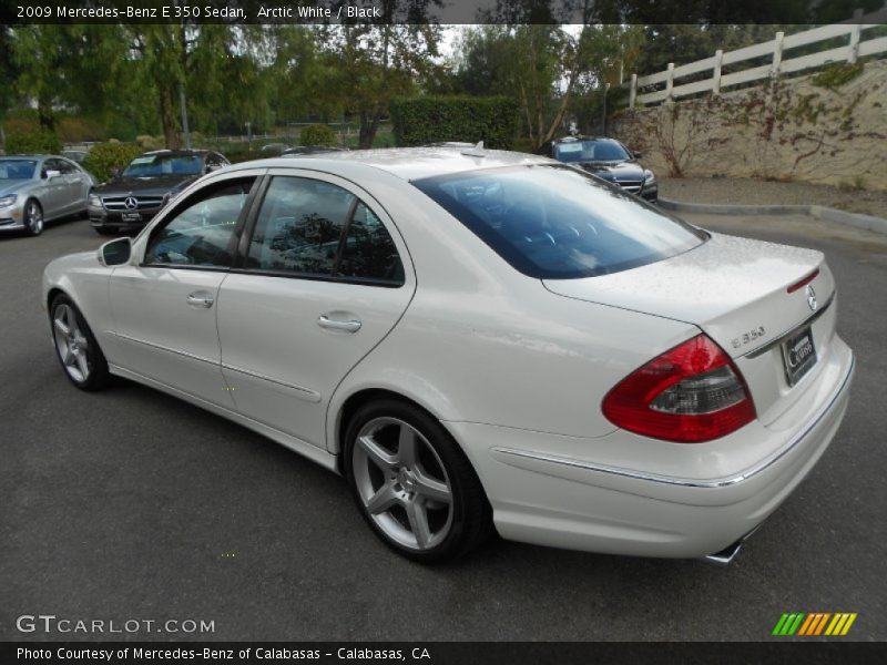 Arctic White / Black 2009 Mercedes-Benz E 350 Sedan