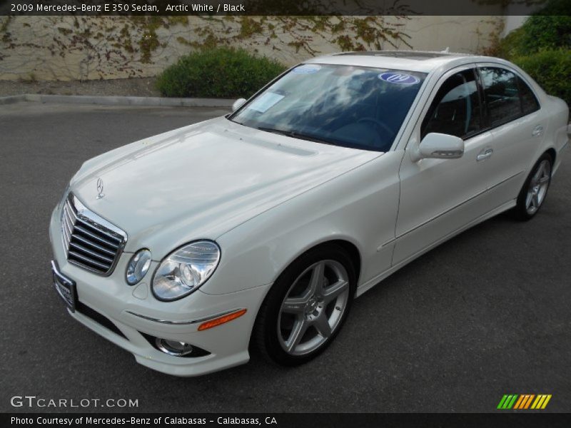 Arctic White / Black 2009 Mercedes-Benz E 350 Sedan