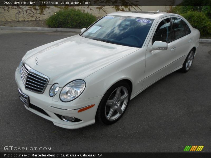 Arctic White / Black 2009 Mercedes-Benz E 350 Sedan