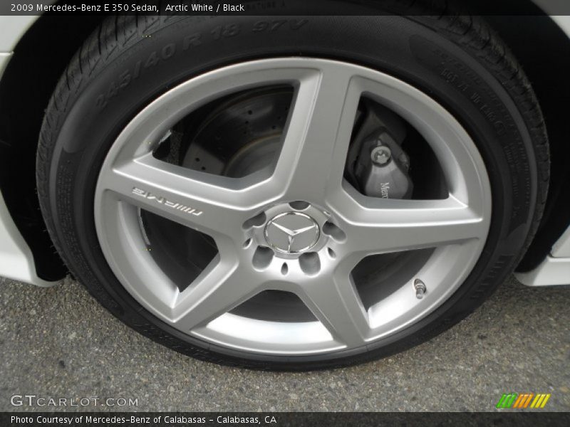 Arctic White / Black 2009 Mercedes-Benz E 350 Sedan