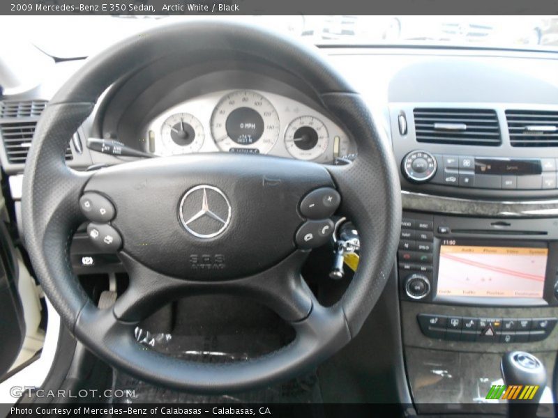 Arctic White / Black 2009 Mercedes-Benz E 350 Sedan