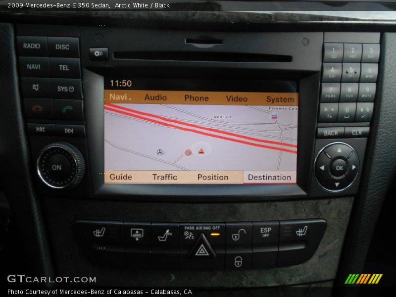 Arctic White / Black 2009 Mercedes-Benz E 350 Sedan