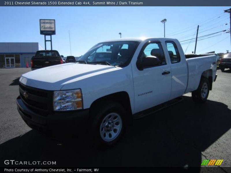 Summit White / Dark Titanium 2011 Chevrolet Silverado 1500 Extended Cab 4x4