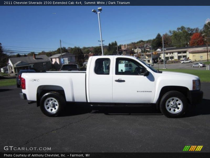 Summit White / Dark Titanium 2011 Chevrolet Silverado 1500 Extended Cab 4x4