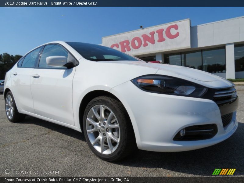 Bright White / Diesel Gray 2013 Dodge Dart Rallye