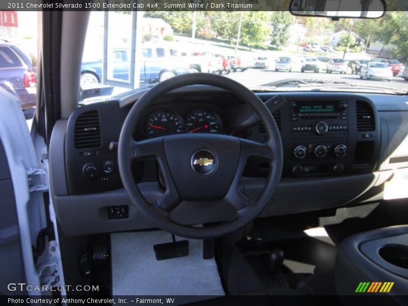 Summit White / Dark Titanium 2011 Chevrolet Silverado 1500 Extended Cab 4x4