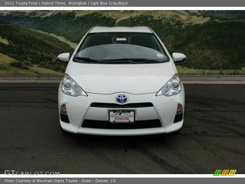 Moonglow / Light Blue Gray/Black 2012 Toyota Prius c Hybrid Three