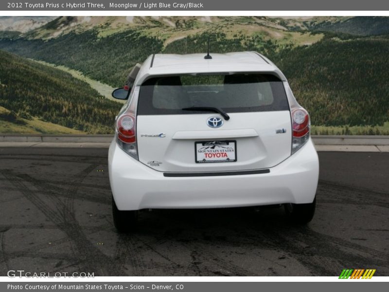Moonglow / Light Blue Gray/Black 2012 Toyota Prius c Hybrid Three