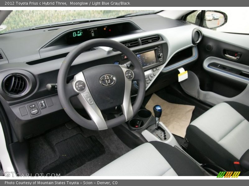 Light Blue Gray/Black Interior - 2012 Prius c Hybrid Three 