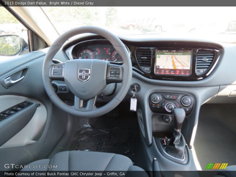 Bright White / Diesel Gray 2013 Dodge Dart Rallye