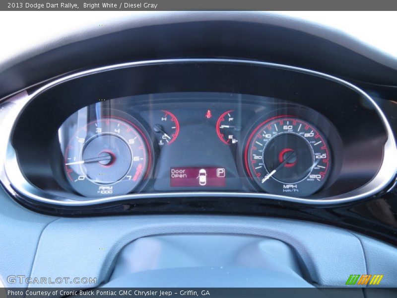 Bright White / Diesel Gray 2013 Dodge Dart Rallye