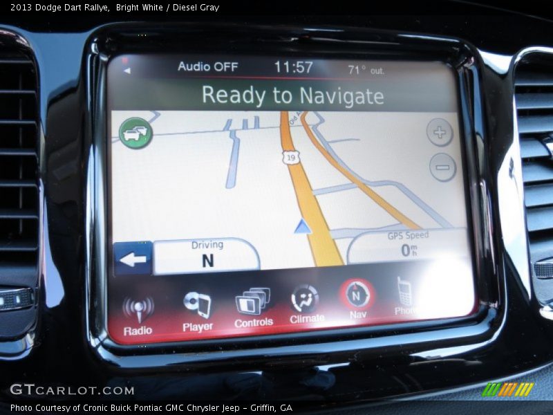 Bright White / Diesel Gray 2013 Dodge Dart Rallye