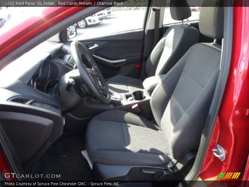 Red Candy Metallic / Charcoal Black 2012 Ford Focus SEL Sedan