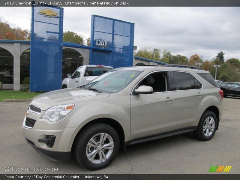 Champagne Silver Metallic / Jet Black 2013 Chevrolet Equinox LT AWD