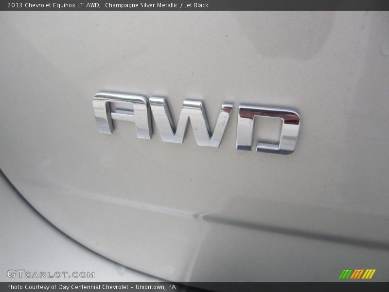 Champagne Silver Metallic / Jet Black 2013 Chevrolet Equinox LT AWD