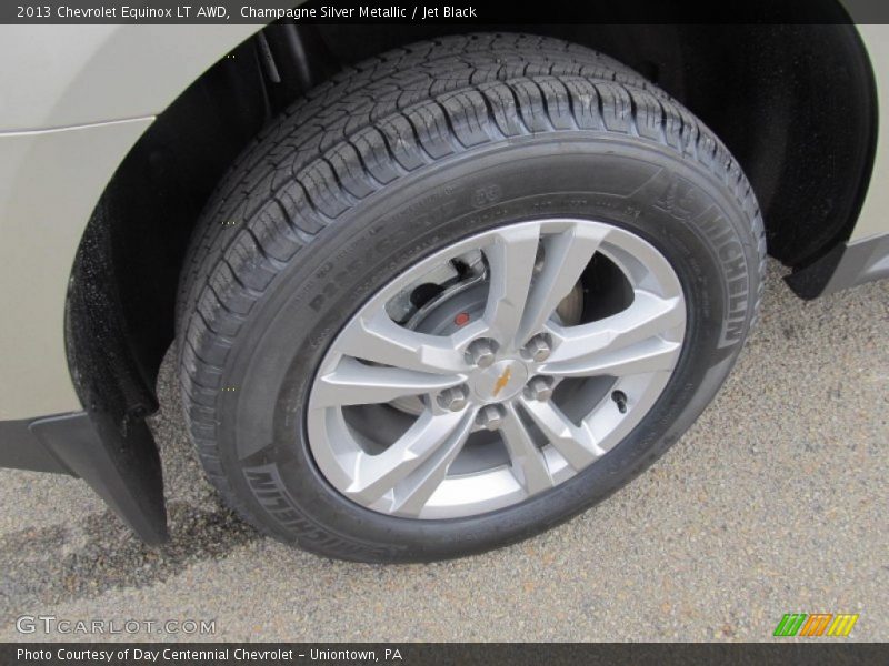 Champagne Silver Metallic / Jet Black 2013 Chevrolet Equinox LT AWD