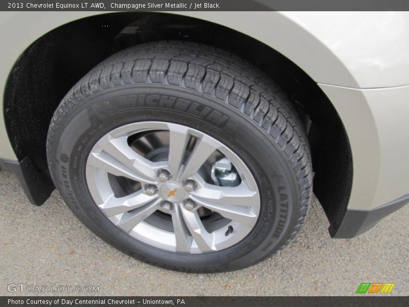 Champagne Silver Metallic / Jet Black 2013 Chevrolet Equinox LT AWD