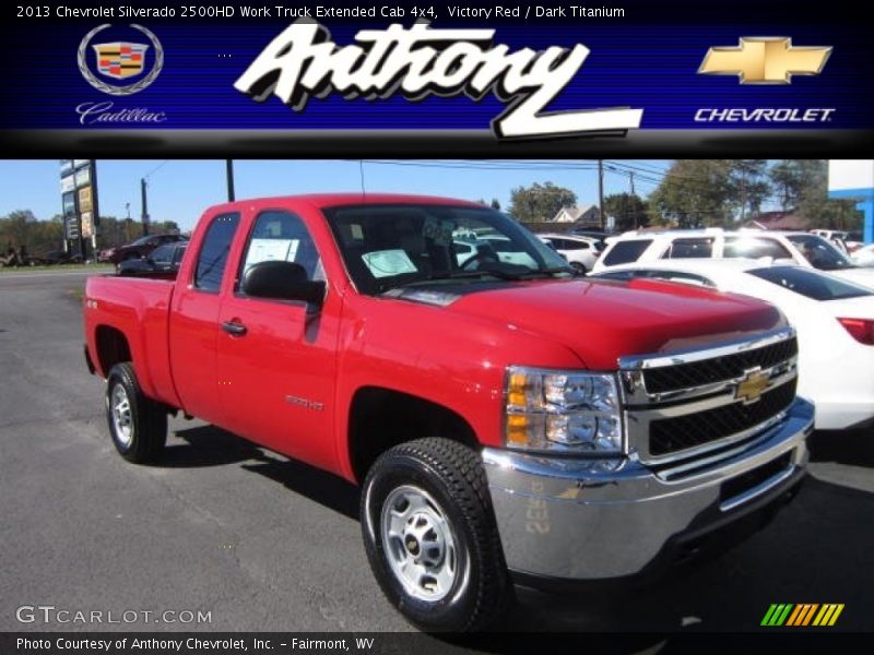Victory Red / Dark Titanium 2013 Chevrolet Silverado 2500HD Work Truck Extended Cab 4x4