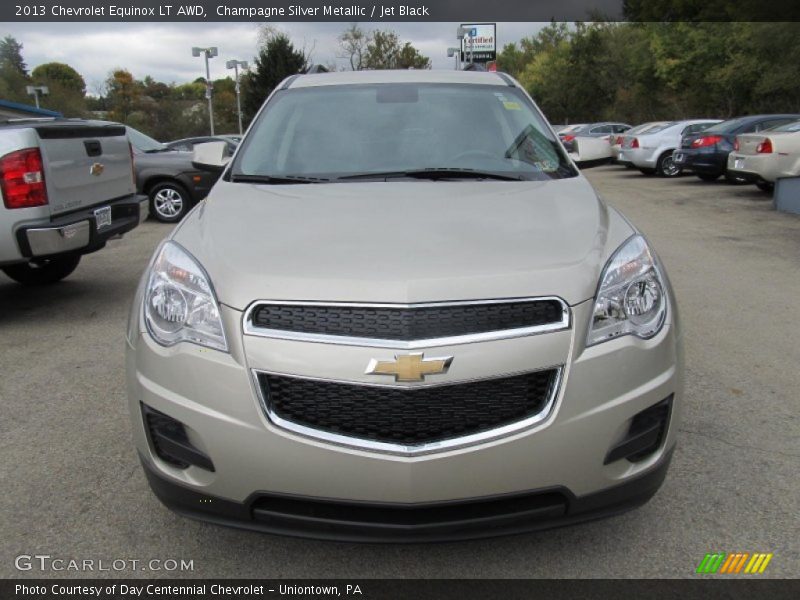 Champagne Silver Metallic / Jet Black 2013 Chevrolet Equinox LT AWD