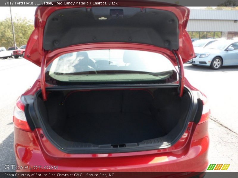 Red Candy Metallic / Charcoal Black 2012 Ford Focus SEL Sedan