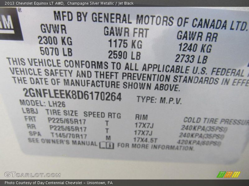 Champagne Silver Metallic / Jet Black 2013 Chevrolet Equinox LT AWD