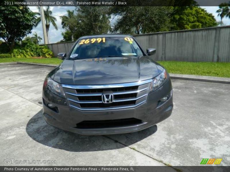 Polished Metal Metallic / Black 2011 Honda Accord Crosstour EX-L 4WD