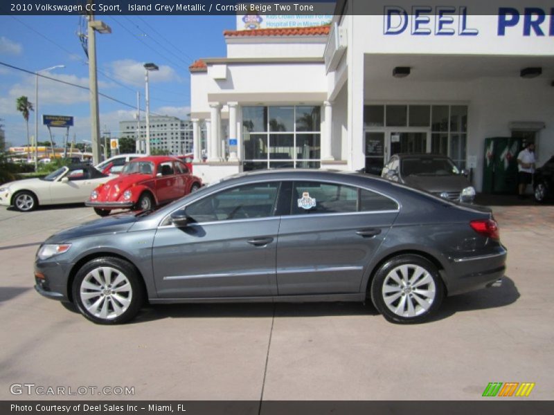 Island Grey Metallic / Cornsilk Beige Two Tone 2010 Volkswagen CC Sport