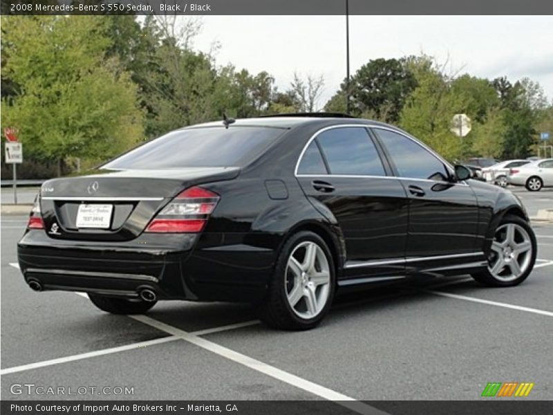 Black / Black 2008 Mercedes-Benz S 550 Sedan